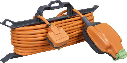 Masterplug Outdoor - 1 Weatherproof Socket, 15m, 13A, Orange