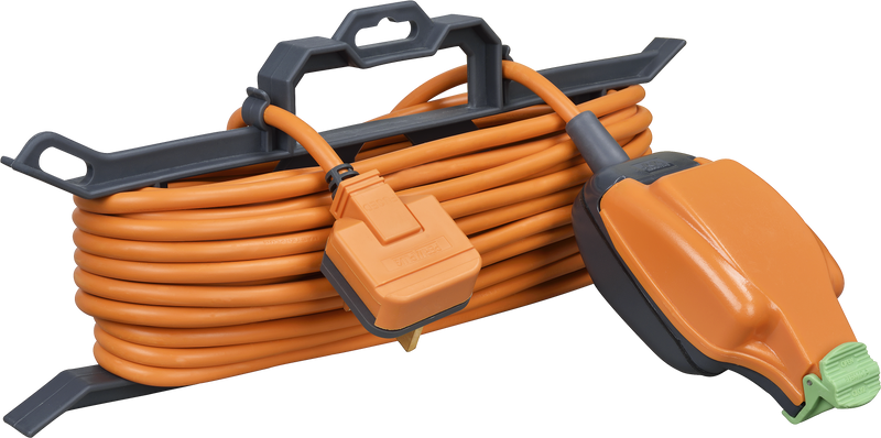 Masterplug Outdoor - 1 Weatherproof Socket, 15m, 13A, Orange