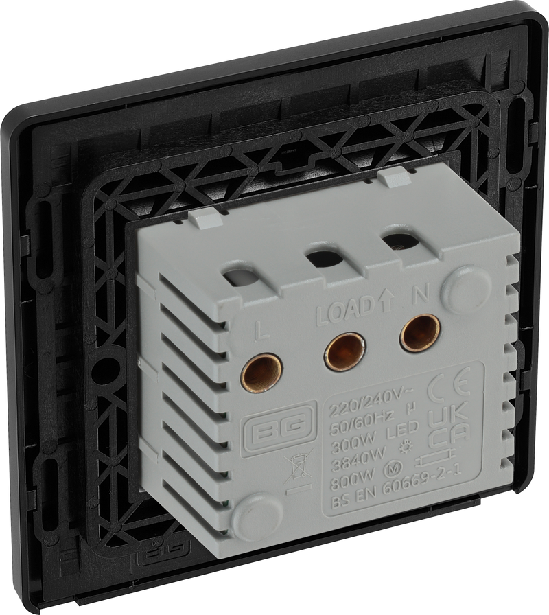 BG Electrical Evolve Matt Black - Hotel key card switch