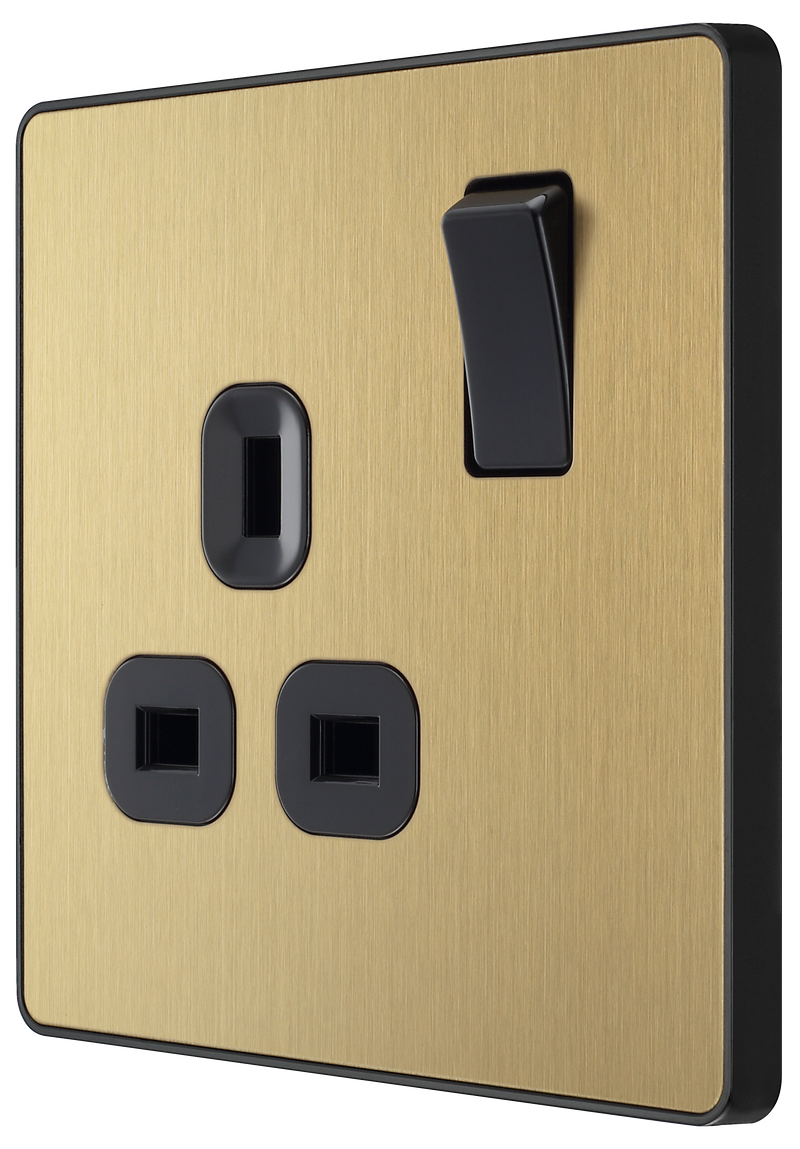 BG Electrical Evolve Satin Brass - Single, switched, single pole