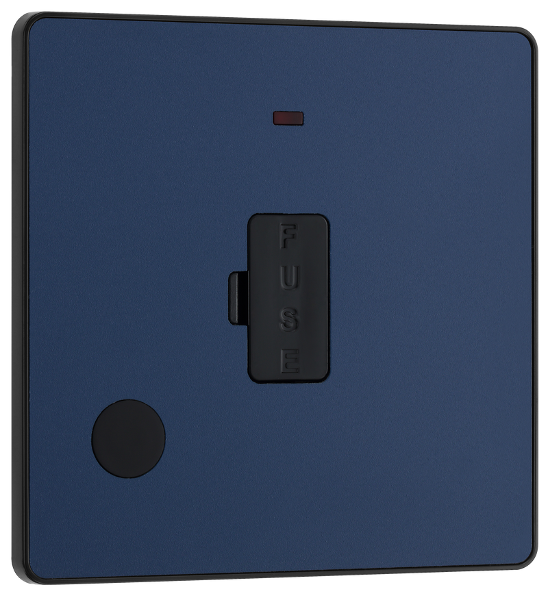 BG Electrical Evolve Matt Blue - Unswitched and fused
