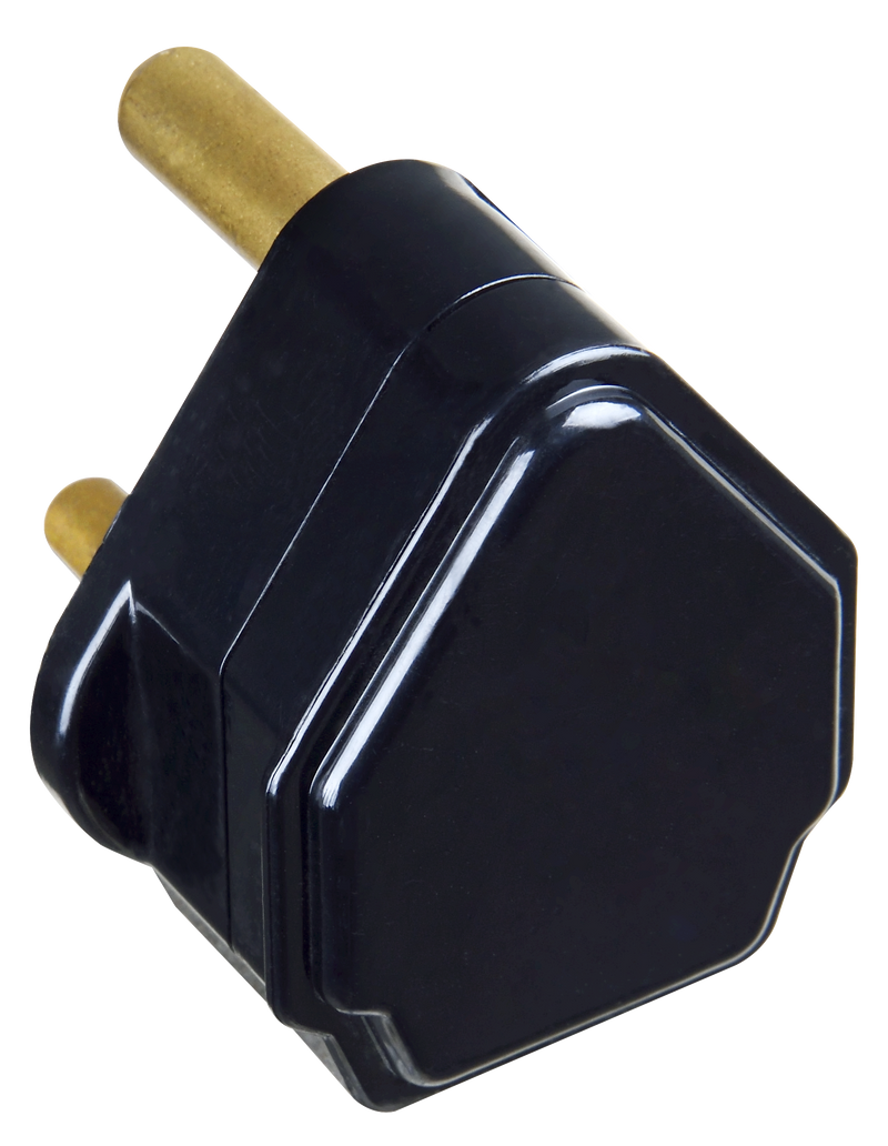 Masterplug Basic - Round Pin, 5A, Black