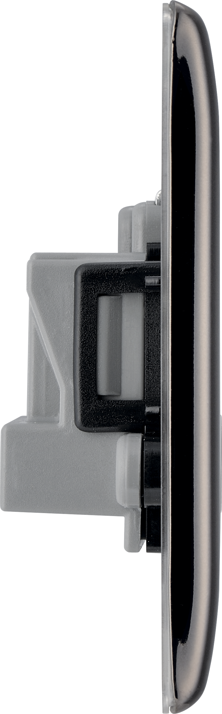 BG Electrical Nexus Metal Black Nickel - 5A, single, unswitched, round pin