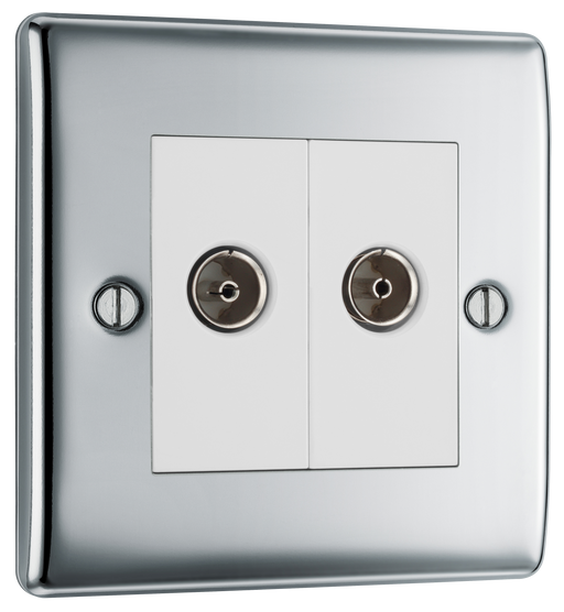 BG Electrical Nexus Metal Polished Chrome - Double, co-axial