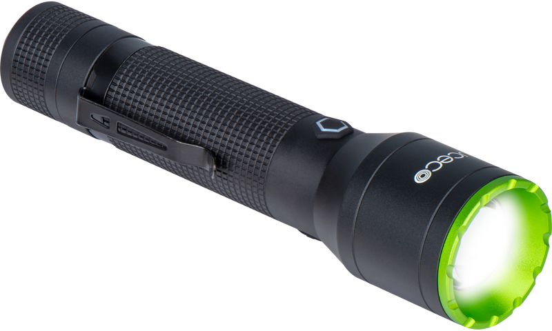 Luceco Hand Torch - Multi Focus LED Hand Torch, USB-C Rechargeable, Inspection Light, 3 Lighting Modes, IP44, 4W, 400lm, 6500K