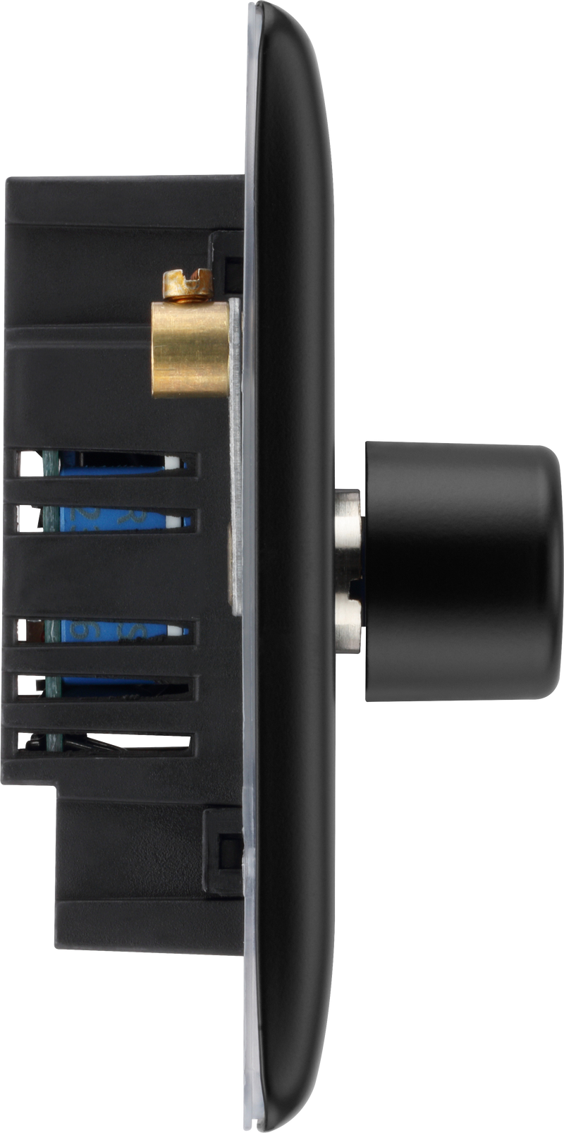 BG Electrical Nexus Metal Matt Black - Single, 2 way push 200W