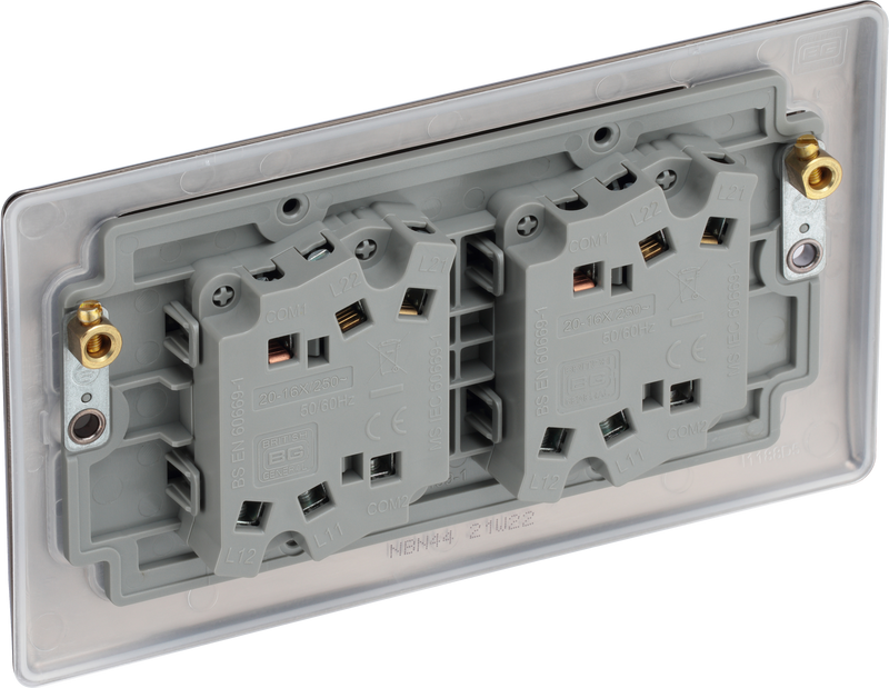 BG Electrical Nexus Metal Black Nickel - Quadruple, 2 way switch