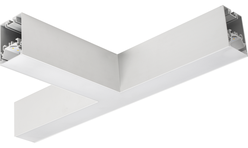 Luceco Contour Suspended - Contour 568mm suspended T connector module 1800lumens with fixed output driver finished in white