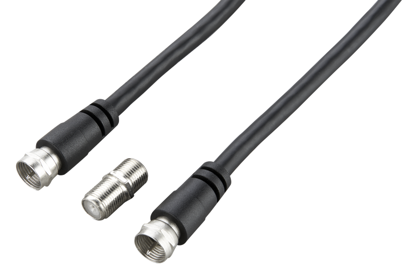 Ross Cable Accessories - Satellite F-Sat cable with coupler (10m, black)