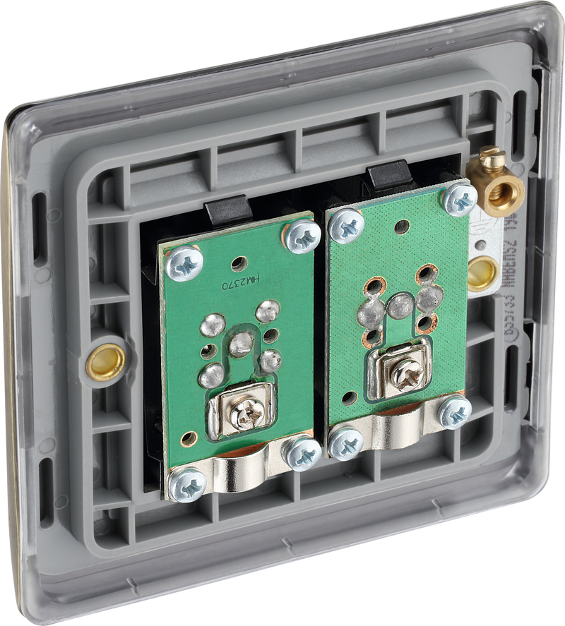 BG Electrical Nexus Metal Antique Brass - Double satellite and co-axial