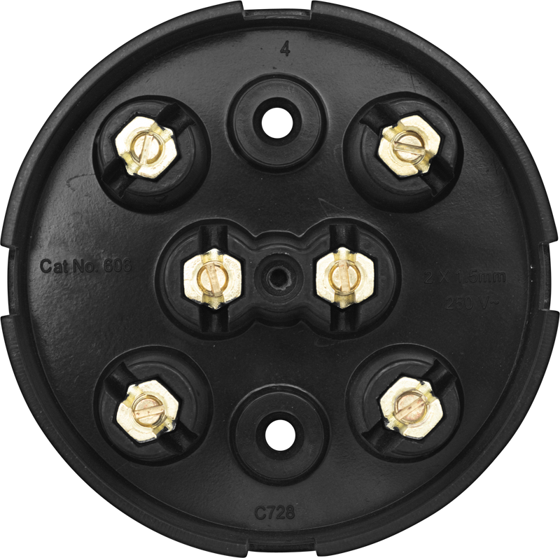 BG Electrical Contractor - Selective Entry Junction Box 6 Way, 20A, 89mm Dia, Brown