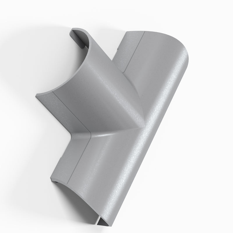 D-Line Trunking - 30x15mm Aluminium-Effect Equal Tee