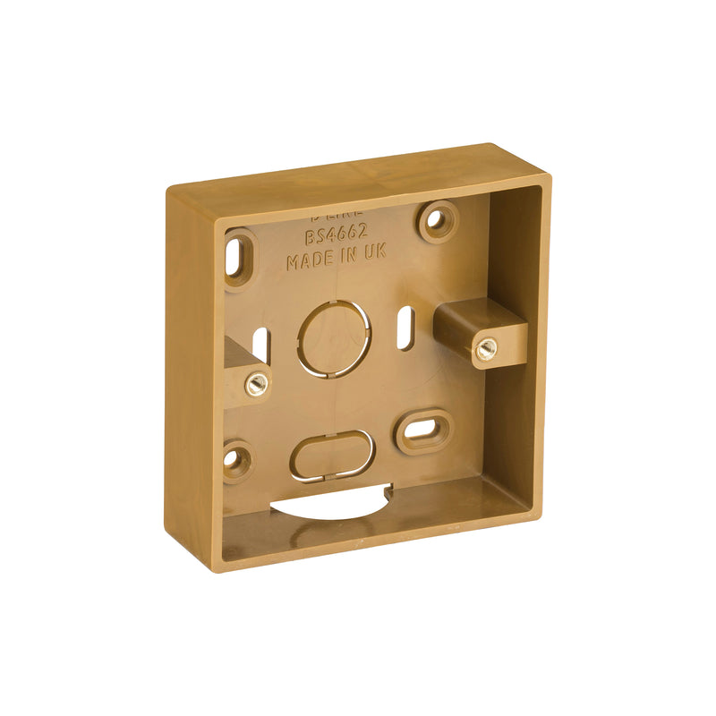 D-Line Trunking - Single Surface Box, Oak-Effect - 28mm depth