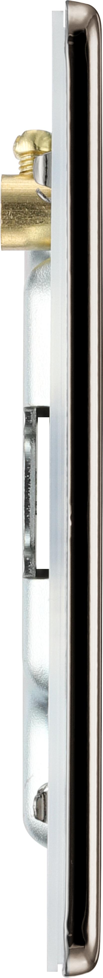 BG Electrical Flatplate Screwless Black Nickel - Double, blank plate