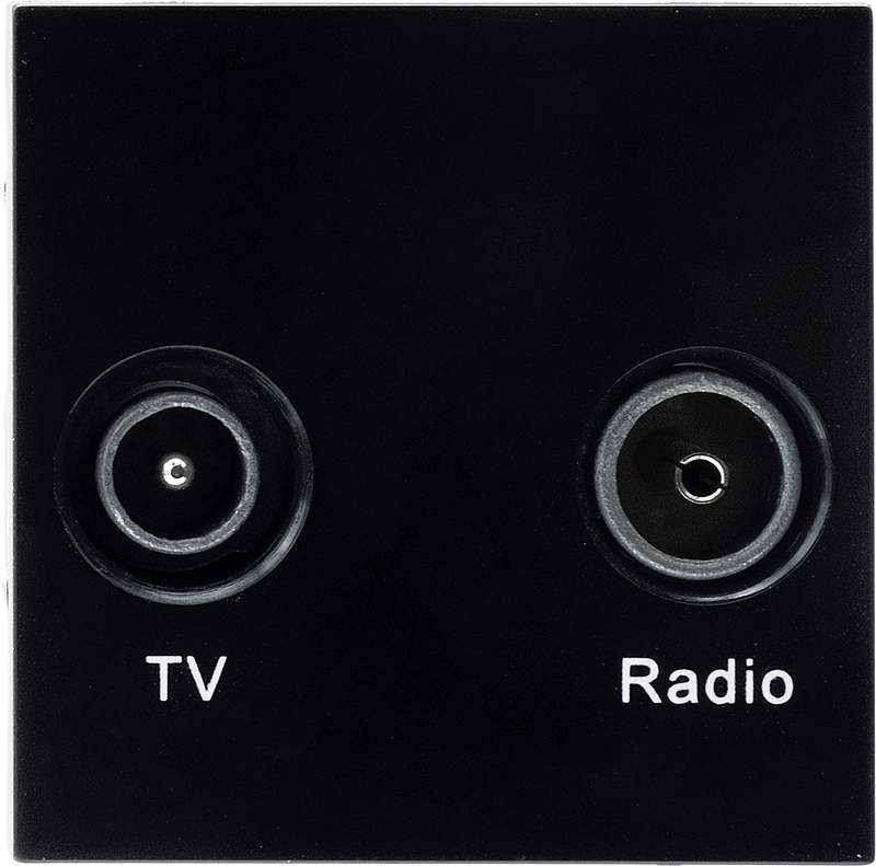 BG Electrical Euro Module - TV and radio - TV IEC male radio IEC female