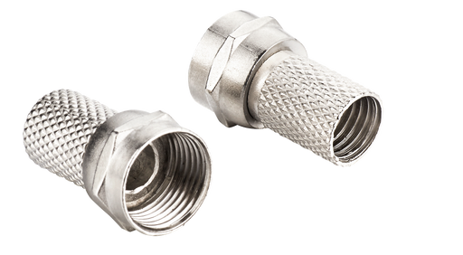 Ross Cable Accessories - Satellite F-Sat cable plugs (2 pack, nickel)