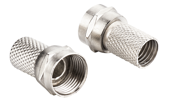 Ross Cable Accessories - Satellite F-Sat cable plugs (2 pack, nickel)