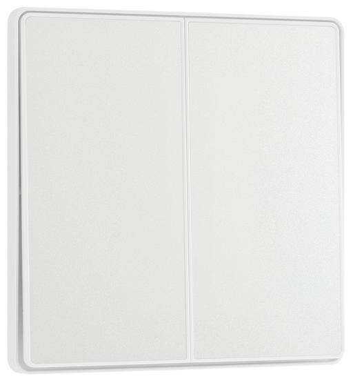 BG Electrical Evolve Pearlescent White - Double, 2 way switch, edge rocker