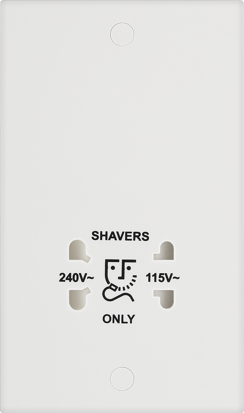 BG Electrical 900 Series - 115/240V dual voltage shaver socket