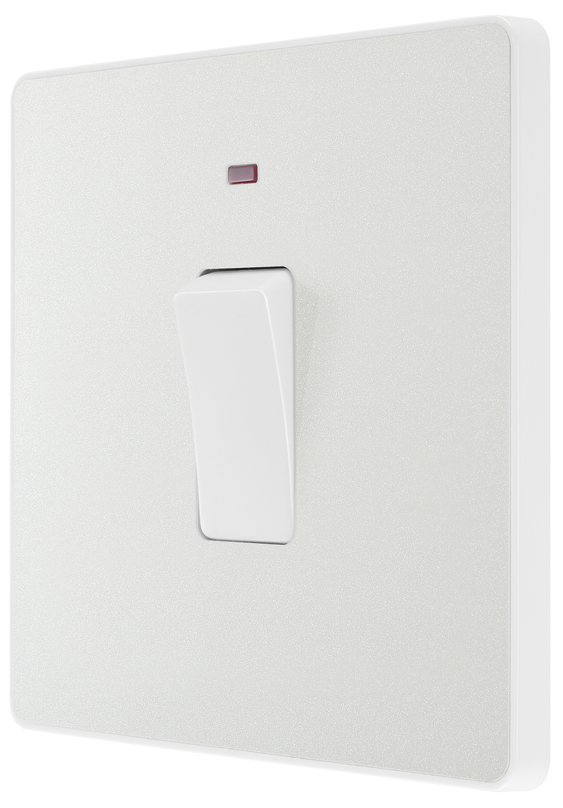 BG Electrical Evolve Pearlescent White - 20A, double pole, with indicator