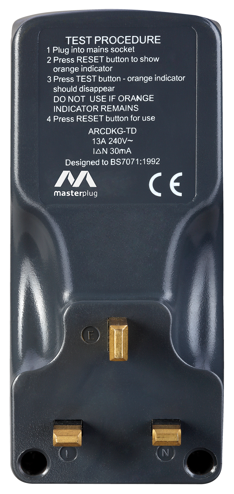 Masterplug Outdoor - Adaptor, 13A, Grey