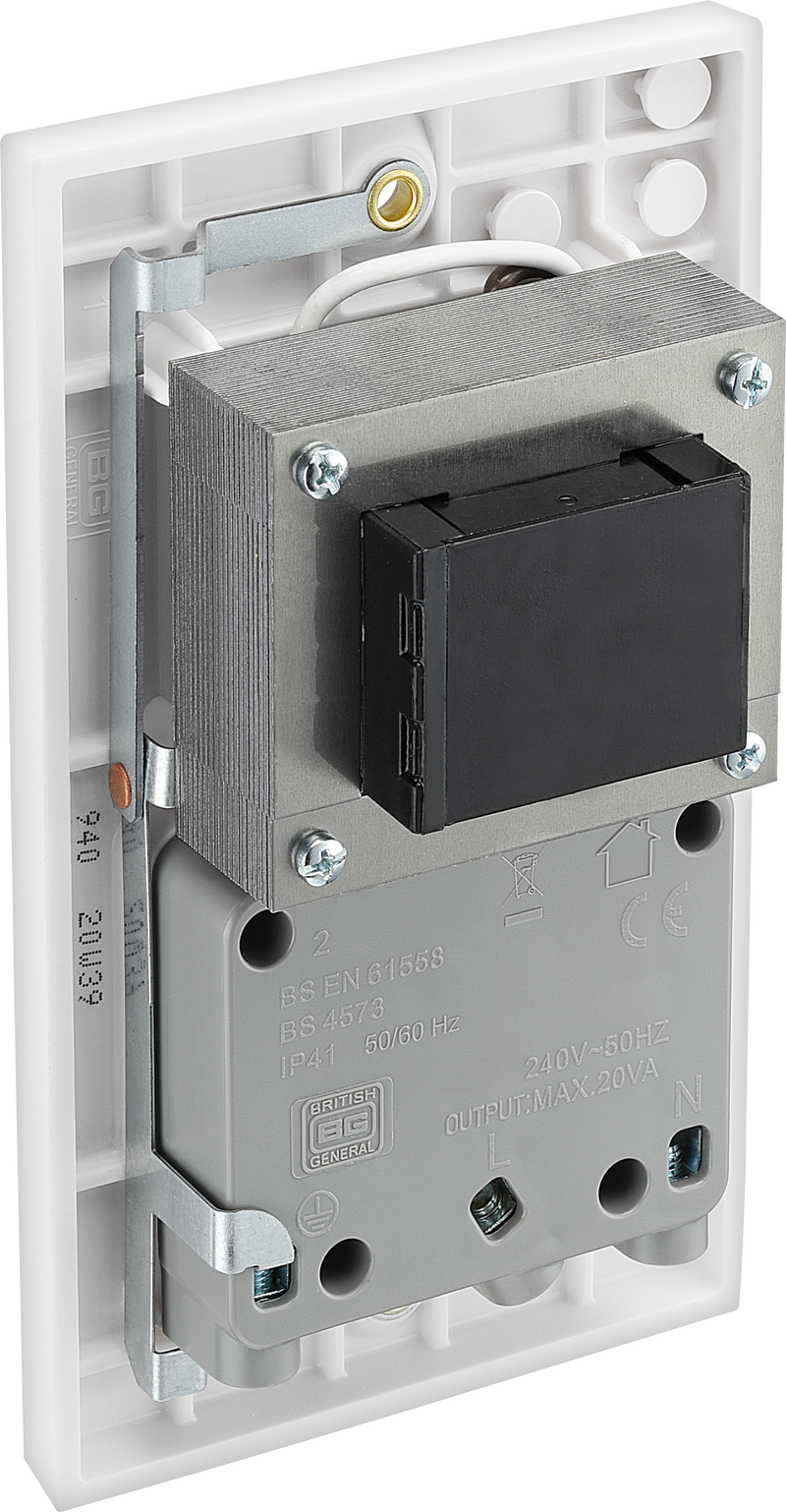 BG Electrical 900 Series - 115/240V dual voltage shaver socket