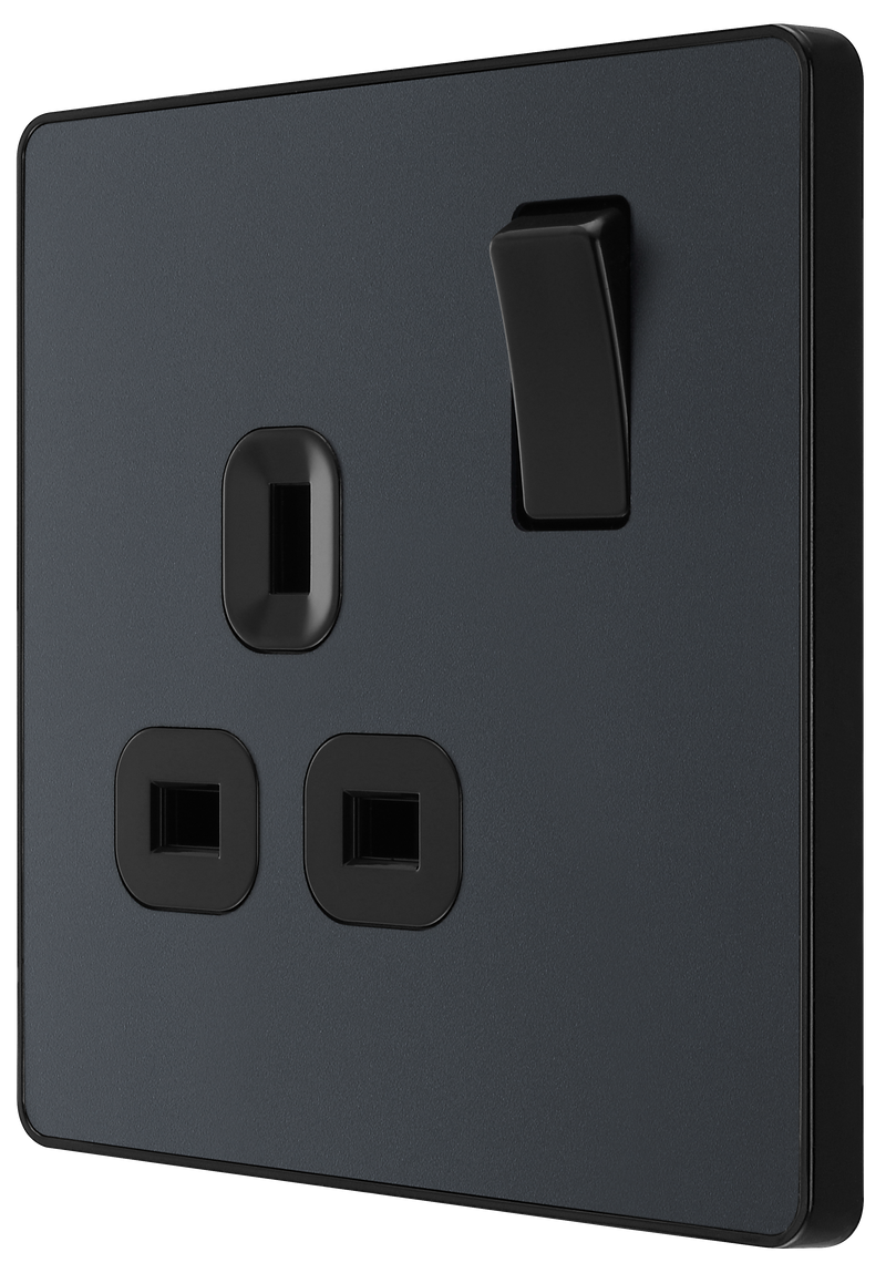 BG Electrical Evolve Matt Grey - Single, switched, single pole