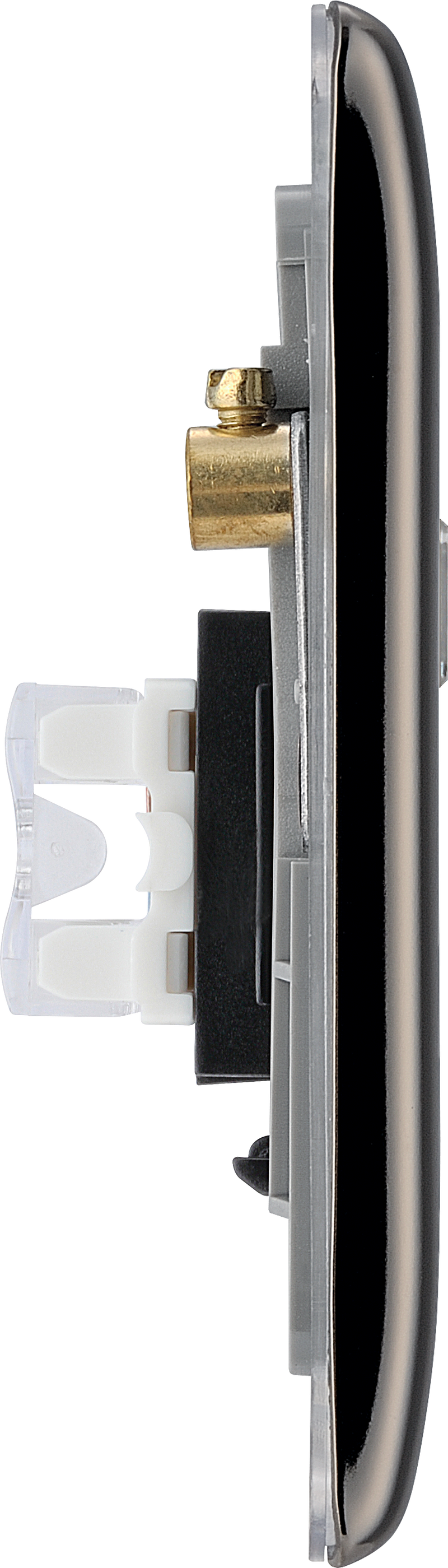 BG Electrical Nexus Metal Black Nickel - Double, RJ45 data socket