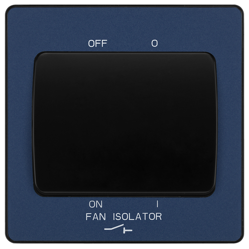 BG Electrical Evolve Matt Blue - Triple pole fan isolator
