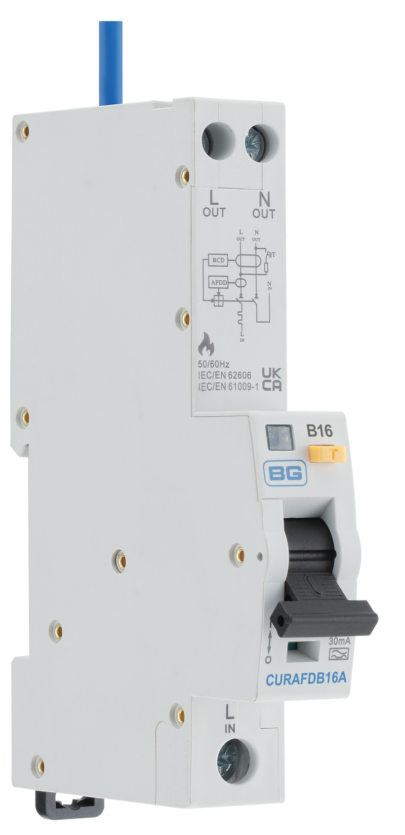 BG Circuit Protection AFDD - Unidirectional 16A AFDD combined RCBO B Curve Type A