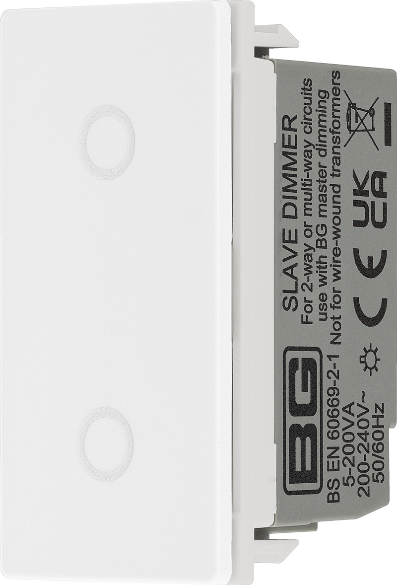BG Electrical Grid - 2 way, retractive, printed PRESS, centre off