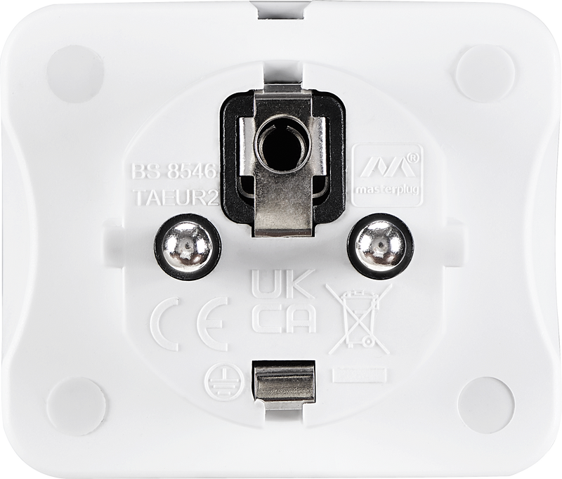 Masterplug Travel - 2 Socket, White