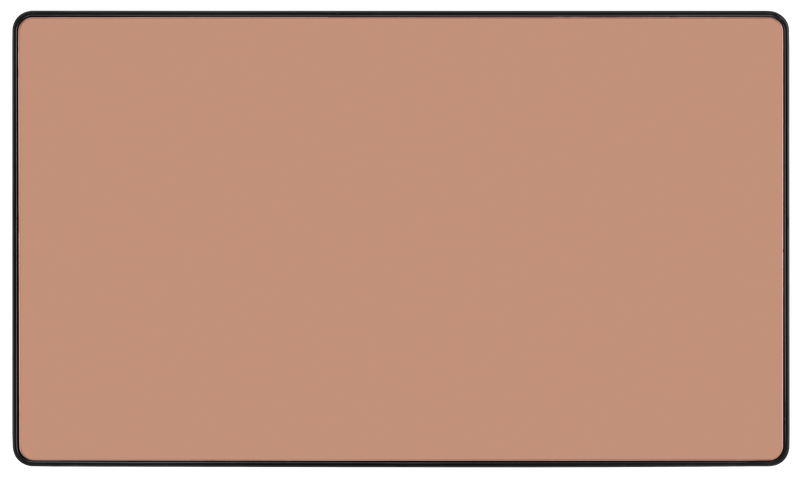 BG Electrical Evolve Polished Copper - Double, blank plate
