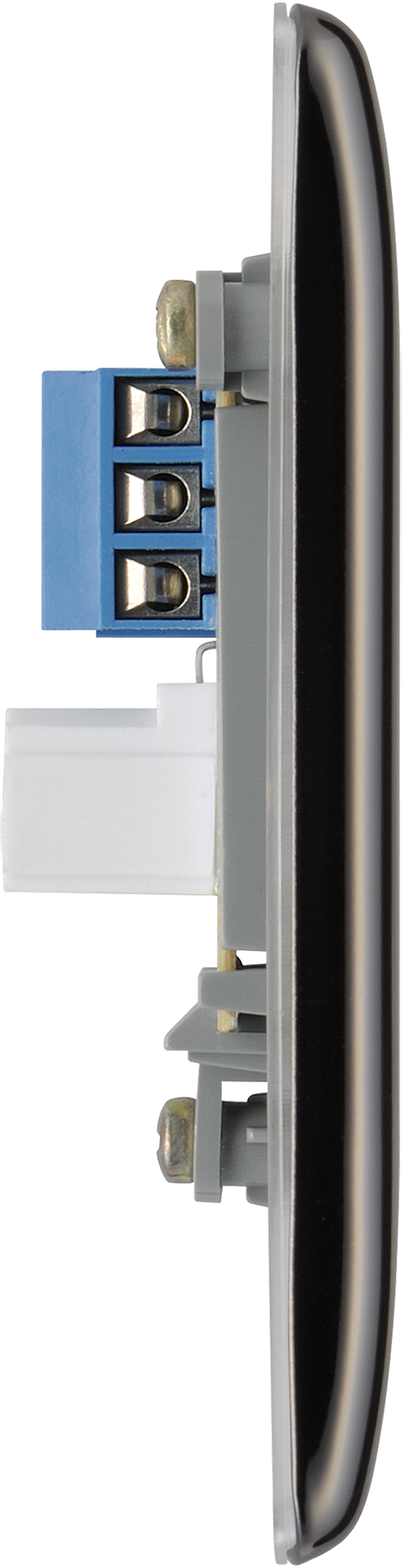 BG Electrical Nexus Metal Black Nickel - Single, telephone socket, secondary
