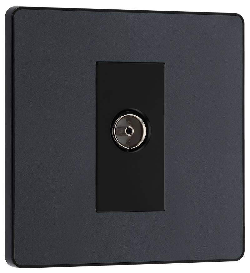 BG Electrical Evolve Matt Grey - Single, co-axial