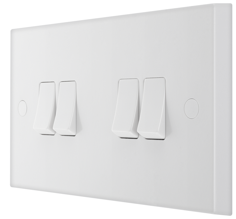 BG Electrical 900 Series - Quadruple, 2 way switch