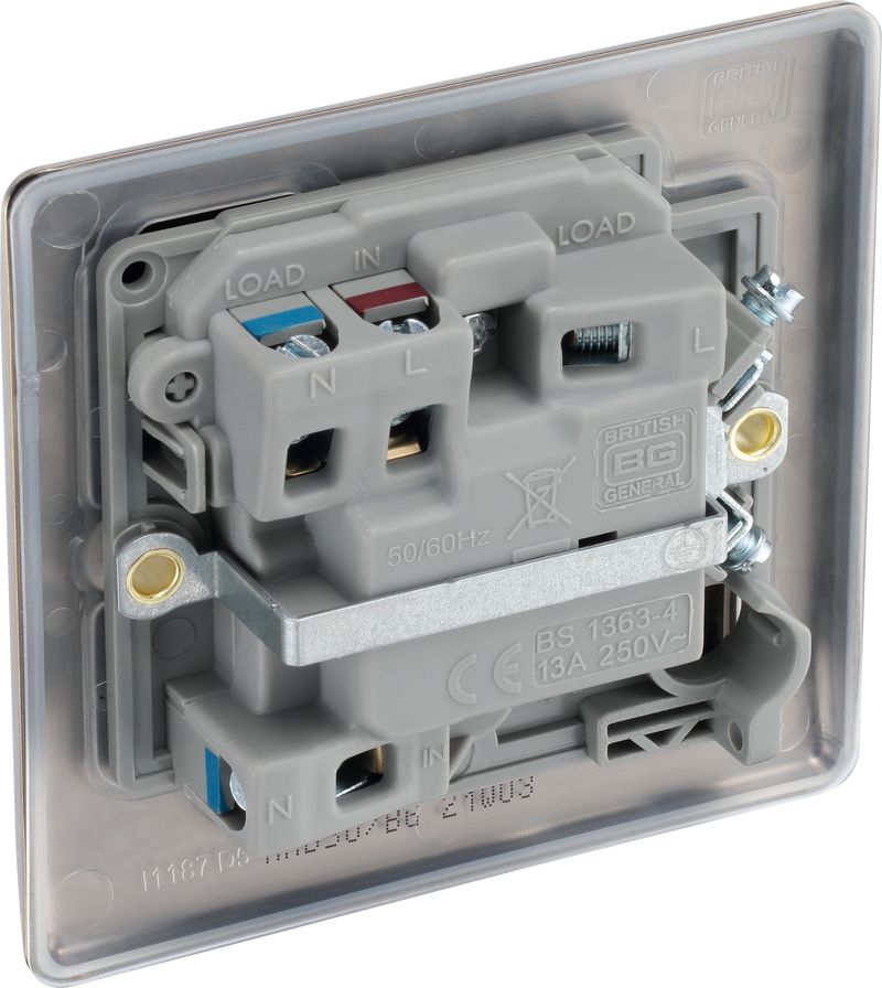 BG Electrical Nexus Metal Antique Brass - Switched and fused