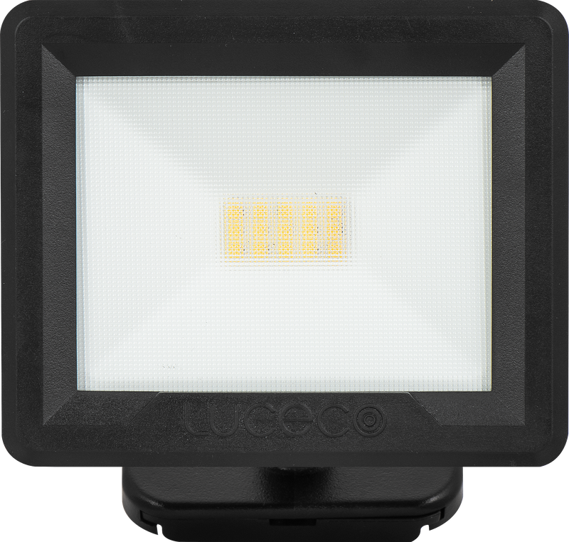 Luceco Essence Floodlight - Essence floodlight with ball joint 10W black 4000k colour temp