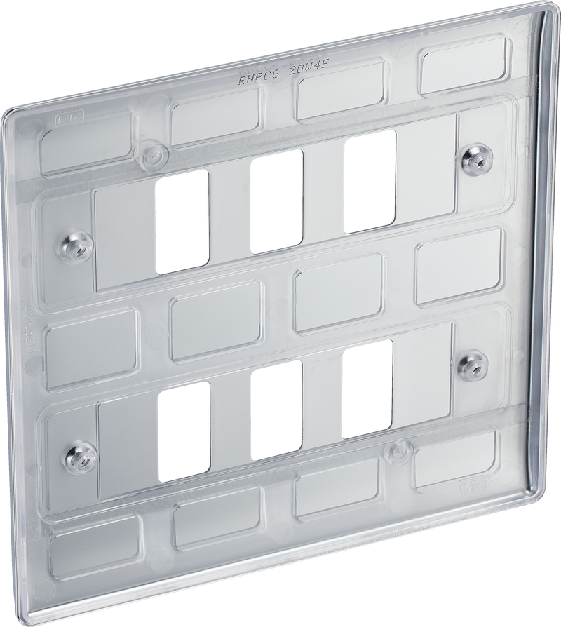 BG Electrical Grid - 6 module, square