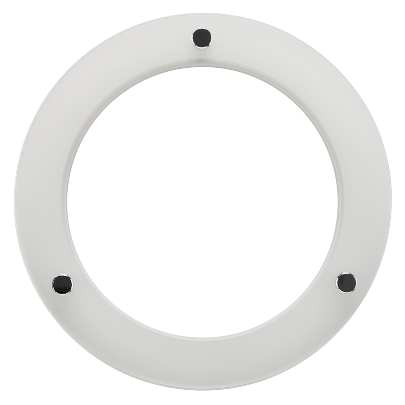 Luceco Platinum Mini - Platinum mini white frosted drop glass ring
