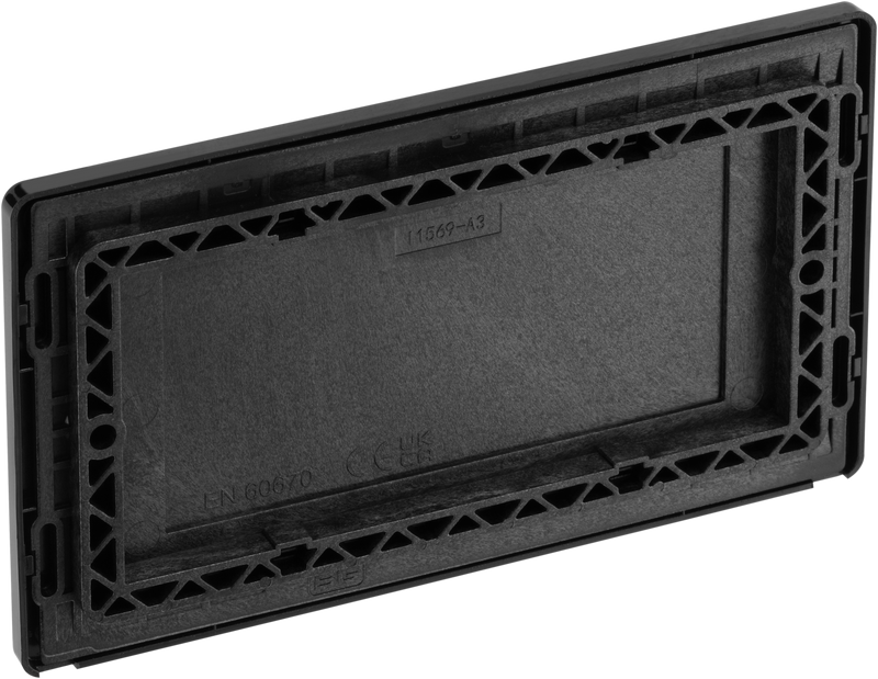 BG Electrical Evolve Matt Grey - Double, blank plate