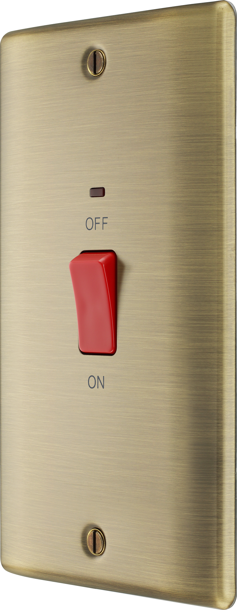 BG Electrical Nexus Metal Antique Brass - 45A, double pole, large plate, with indicator