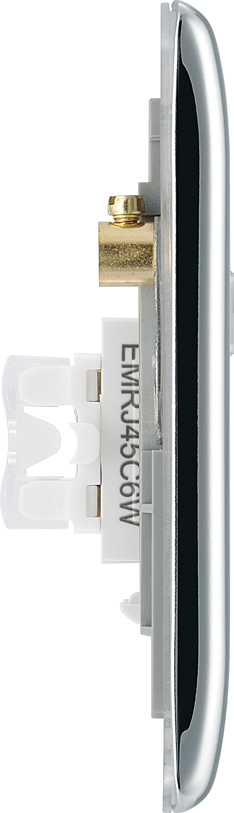 BG Electrical Nexus Metal Polished Chrome - Double, RJ45 data socket
