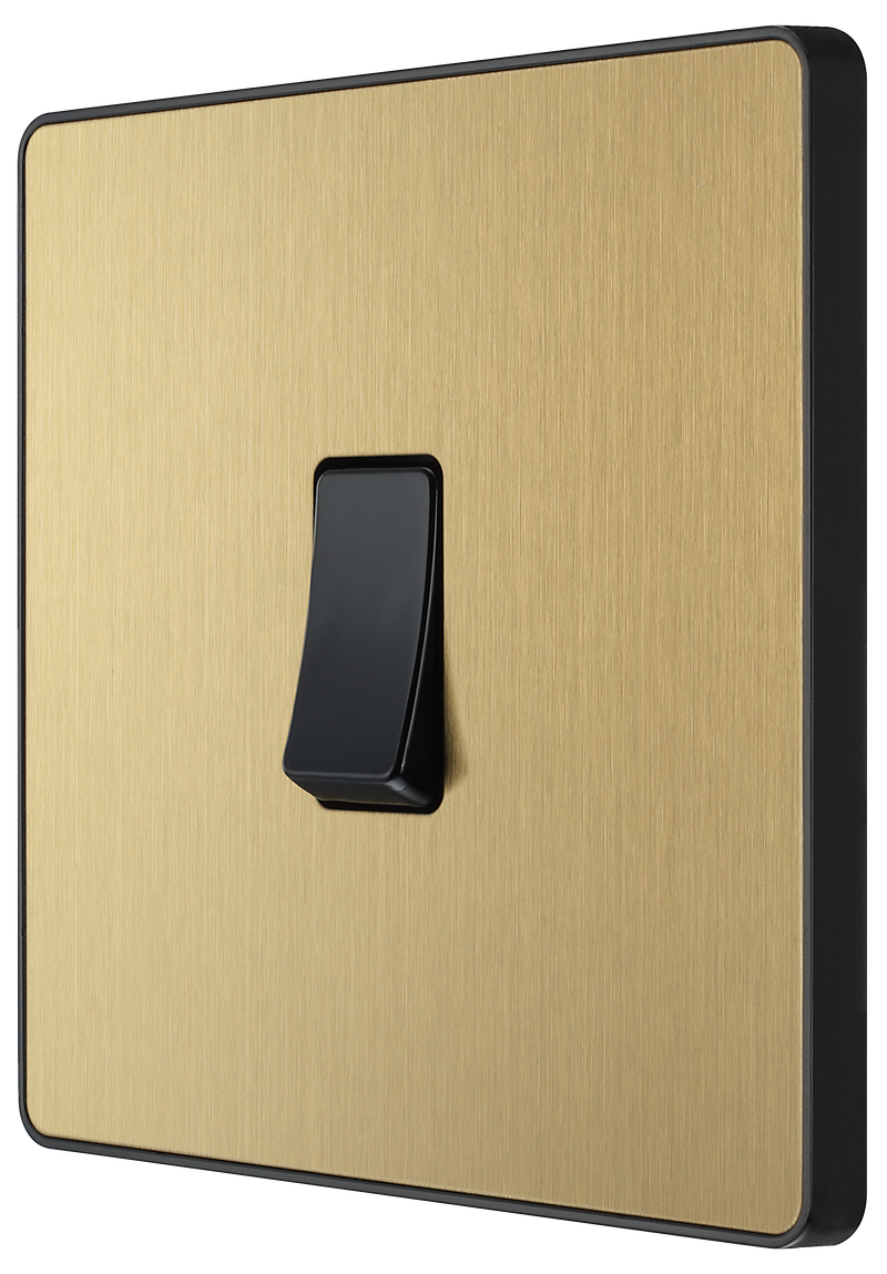 BG Electrical Evolve Satin Brass - Single, 2 way switch