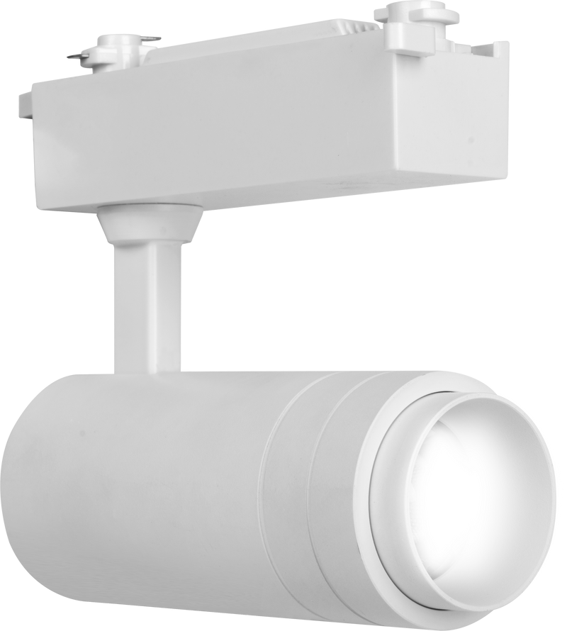 Luceco Single Circuit Track - Single circuit track spot 900lm 12w 4000k white adjustable beam angle