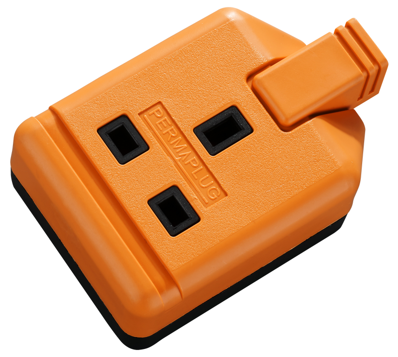 Masterplug Work - 1 Socket, 13A, Orange