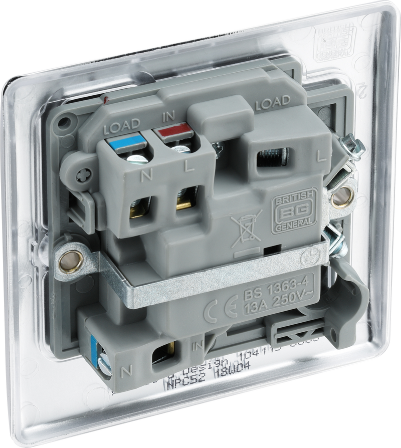 BG Electrical Nexus Metal Polished Chrome - Switched and fused with indicator