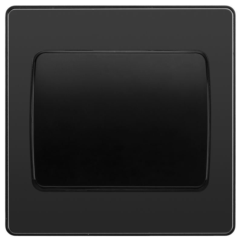 BG Electrical Evolve Black Chrome - Single, 2 way switch, wide rocker