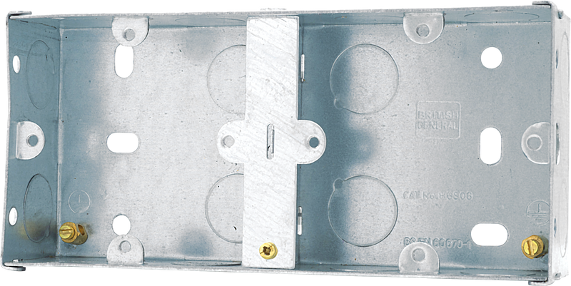 BG Electrical Contractor - Steel Knockout Box, Dual, 35mm