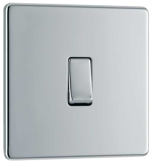 BG Electrical Flatplate Screwless Polished Chrome - Intermediate switch
